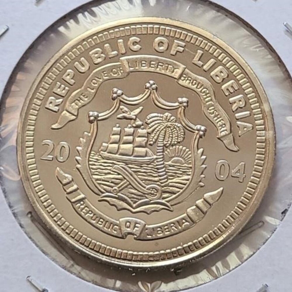 2004 Proof George W Bush...10 Dollar Gem Proof Commemorative... Uncirculated - Picture 2 of 2